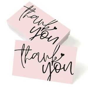 Thank You Cards 25 pcs Pink